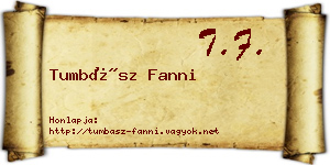Tumbász Fanni névjegykártya