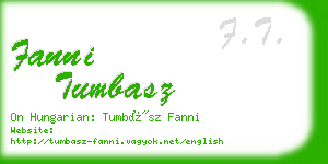 fanni tumbasz business card